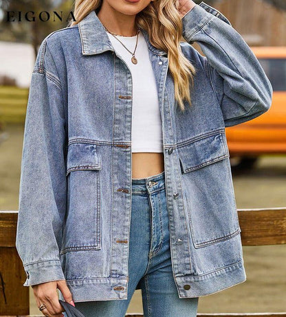 Dropped Shoulder Denim Jacket Light clothes M.F Ship From Overseas Shipping Delay 09/29/2023 - 10/02/2023 trend