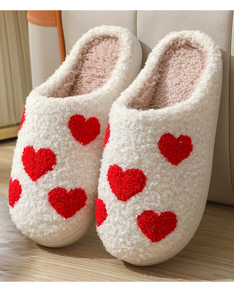 Home printed plush warm slippers 2024 f/w christmas halloween slippers