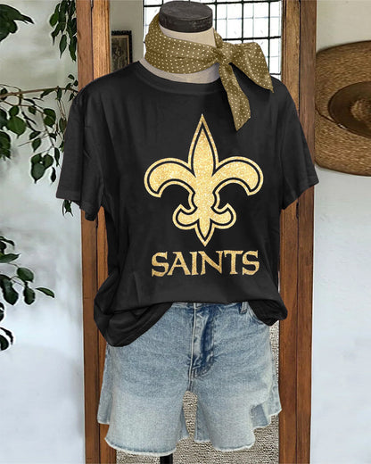 Classic New Orleans Saints Print T-shirt sports summer t-shirts