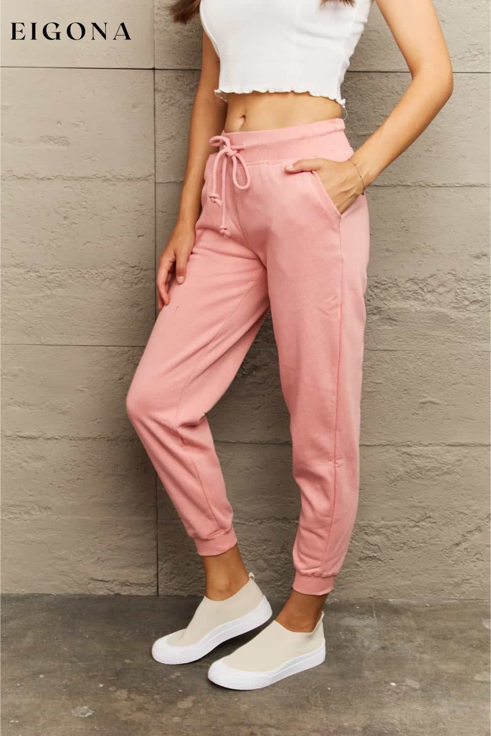 Full Size Tie Waist Long Sweatpants clothes Ninexis Ship From Overseas Shipping Delay 09/29/2023 - 10/02/2023 trend