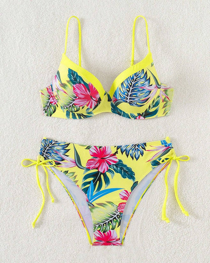 Briefs Tie-Strap Printed Two-Piece Swimsuit bikinis spring summer