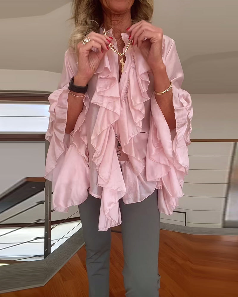 Camicetta alla moda con volant