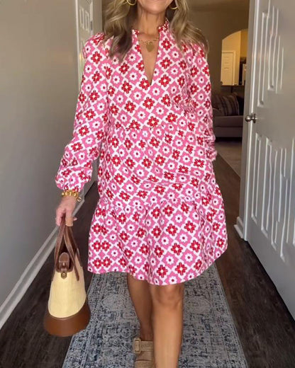 Fashionable And Elegant Printed Dress