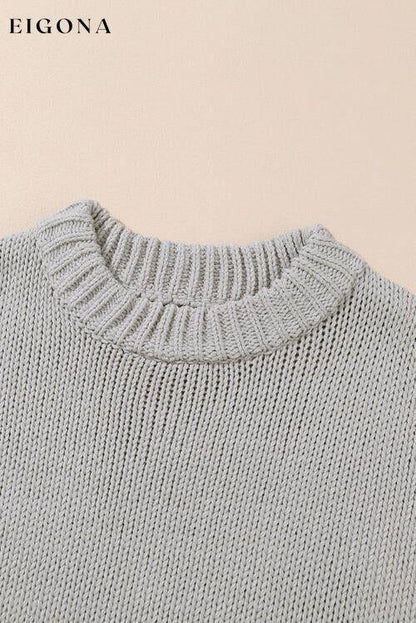 Round Neck Long Sleeve Sweater clothes Ship From Overseas SYNZ