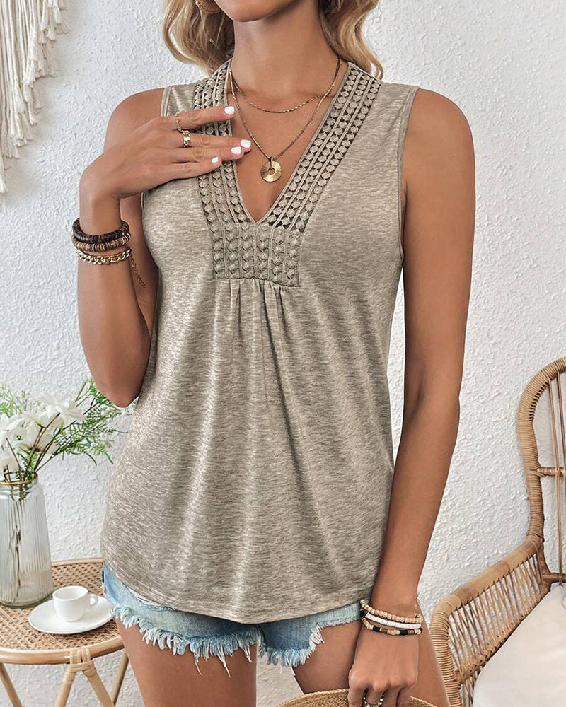 Knitted Sleeveless Casual Tank Top spring summer tank tops & camis