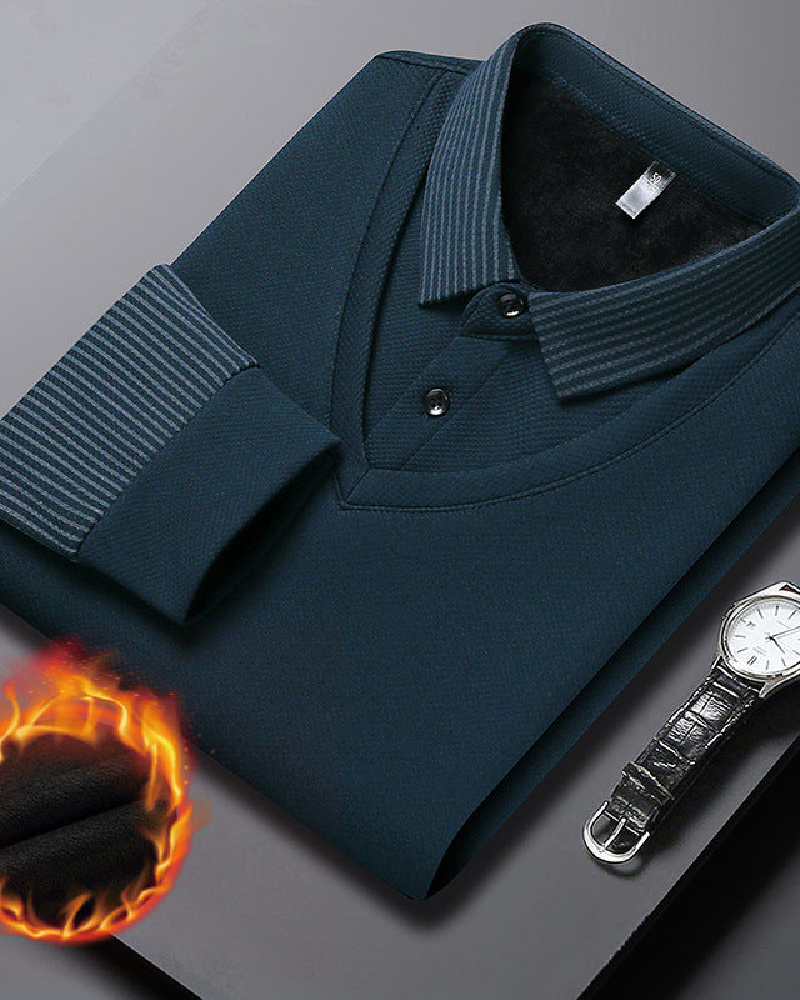 ⏳Limited Time 50% Off💥Striped Lapel Fake Two-Piece Shirt