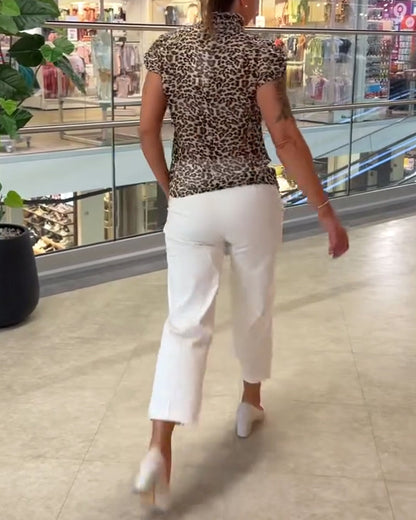 Leopard Print Casual Shirt