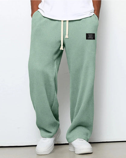Men's Comfortable Wide Leg Trousers with Adjustable Waist