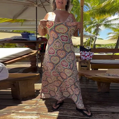 Strapless Heart Holiday Print Swimsuit