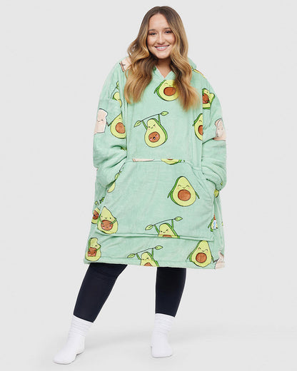 Avocado Printed Loose Blanket Hoodie 2024 f/w Blanket Hoodies