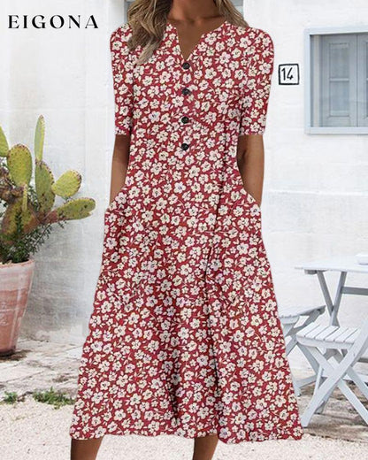 A-line dress in floral print 2022 F/W 23BF Casual Dresses Clothes Dresses Spring Summer