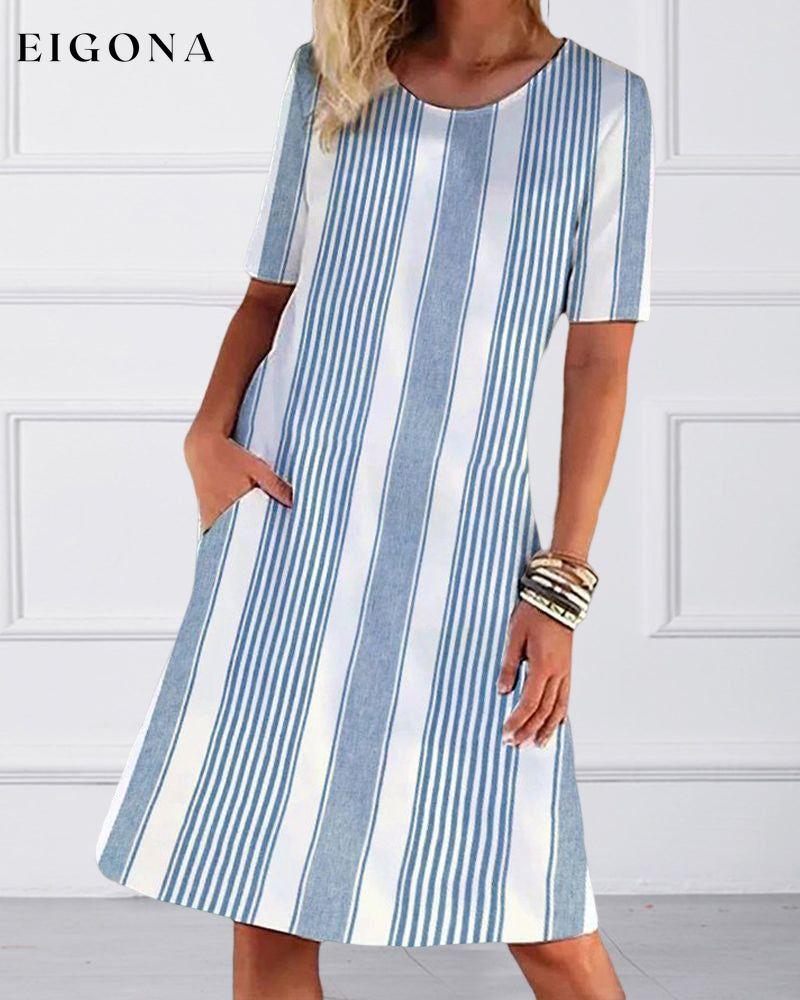 Striped round neck dress 23BF Casual Dresses Clothes Dresses Spring Summer