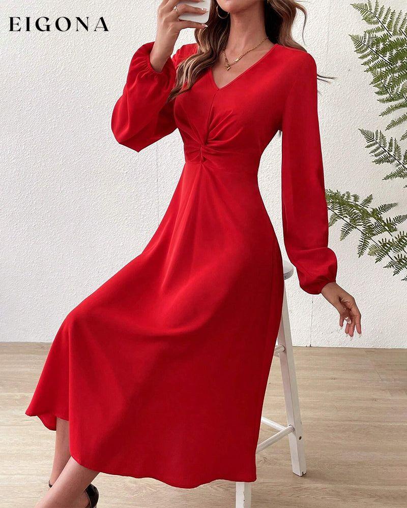 Solid color slim fit dress 2023 f/w 23BF christmas Clothes elegant dress