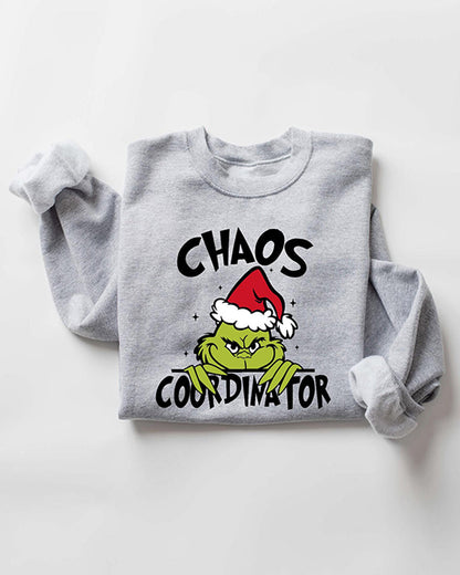 Chaos Coordinator Grinch Long Sleeve Sweatshirt 2024 f/w christmas Grinch sweatshirts