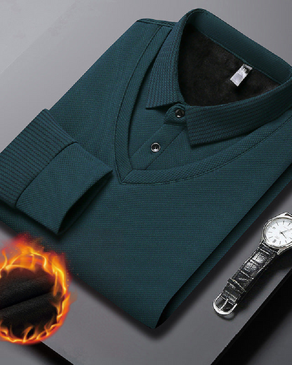 ⏳Limited Time 50% Off💥Striped Lapel Fake Two-Piece Shirt