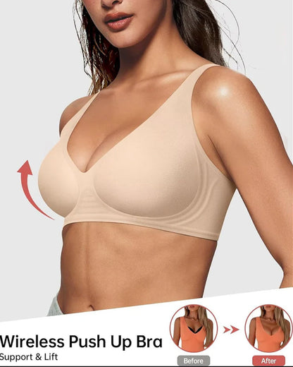 Wireless Women's Comfortable Seamless Push-up Bra