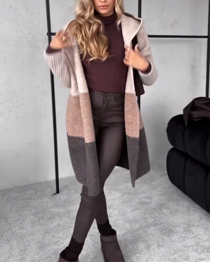 Autumn And Winter Casual Hooded Warm Cardigan