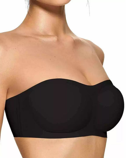 Strapless Solid Color Push-Up Bra