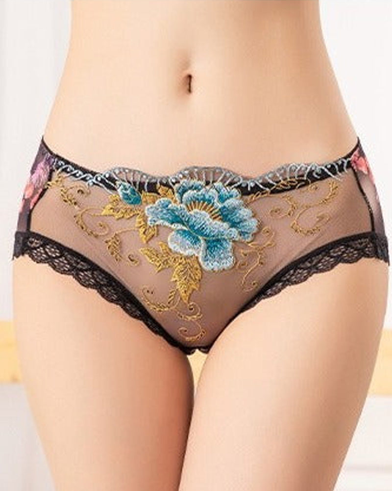 Antibacterial Panty With Lace Embroidery