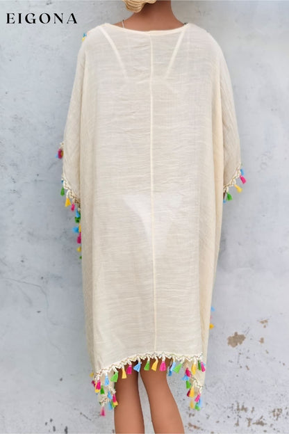 Tassel Detail Embroidery Dress clothes O & Y.M Ship From Overseas trend