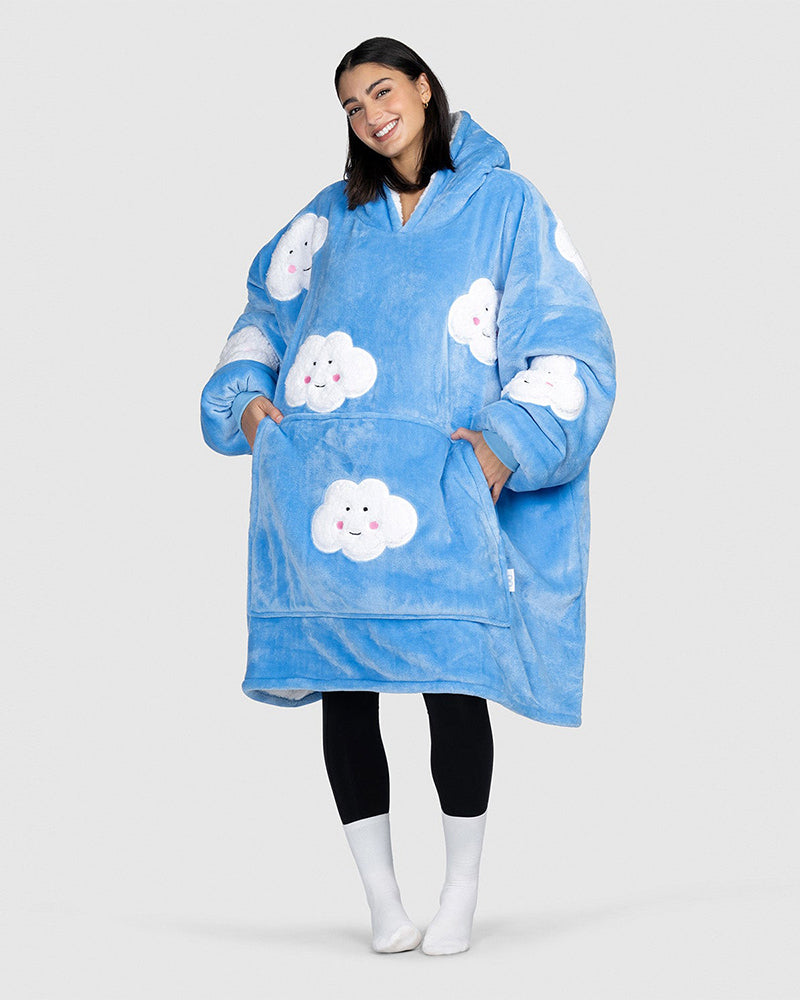 Cute Cloud Loose Blanket Hoodie 2024 f/w Blanket Hoodies