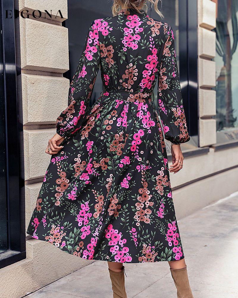 Floral Printed V Neck Dress 2023 f/w 23BF casual dresses Clothes Dresses spring