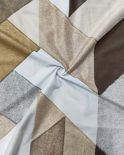 Lässiges Colorblock-T-Shirt mit V-Ausschnitt