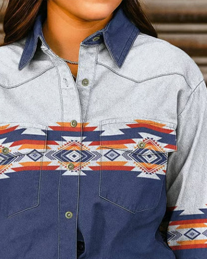 Casual Printed Long-Sleeve Shirt