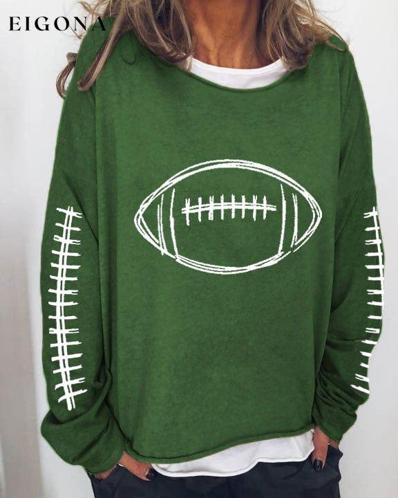 Women's Game Day Football Print Sweatshirt ball print