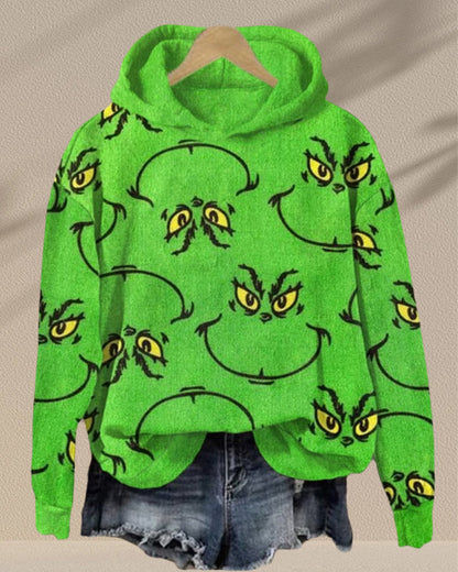 Womens Vintage Christmas Monster Sweatshirt 2024 f/w Green Grinch grinch Hoodies