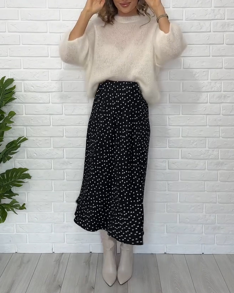 Simple Polka Dot Slim Skirt 2024 f/w skirts