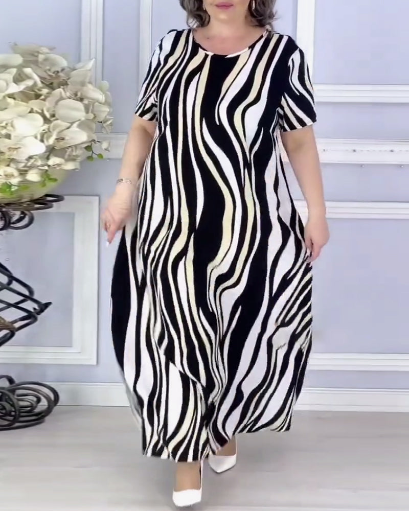 Casual Loose Round Neck Dress