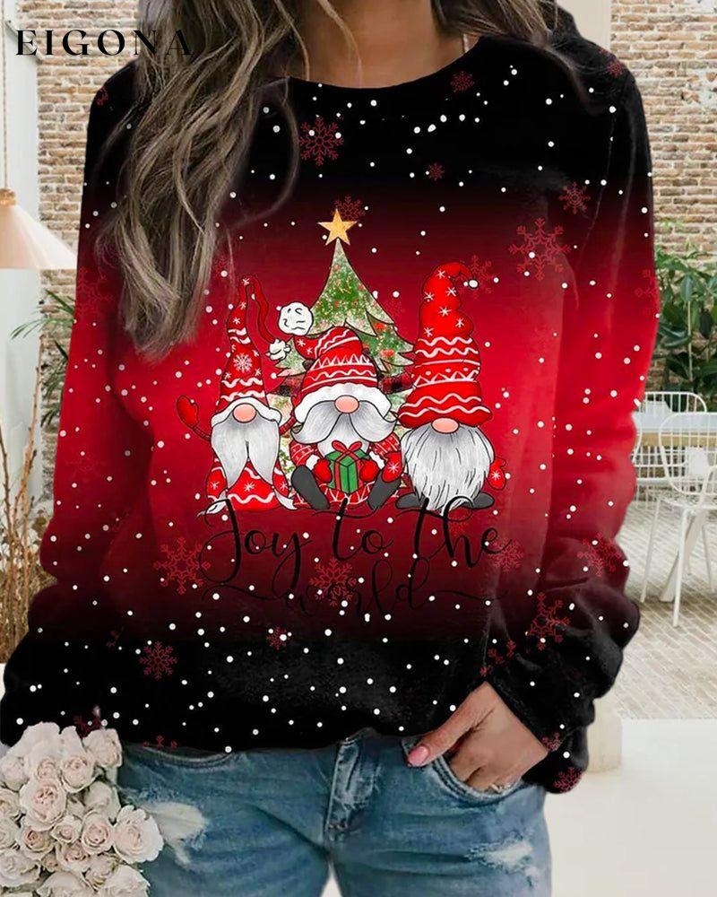 Christmas pattern gradient sweatshirt 2023 f/w 23BF christmas clothes hoodies & sweatshirts Sweaters sweatshirts tops