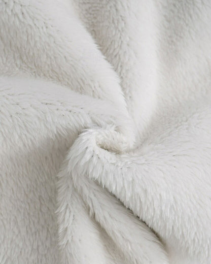 Casual Plush Warm Text Print Two-Piece Sets