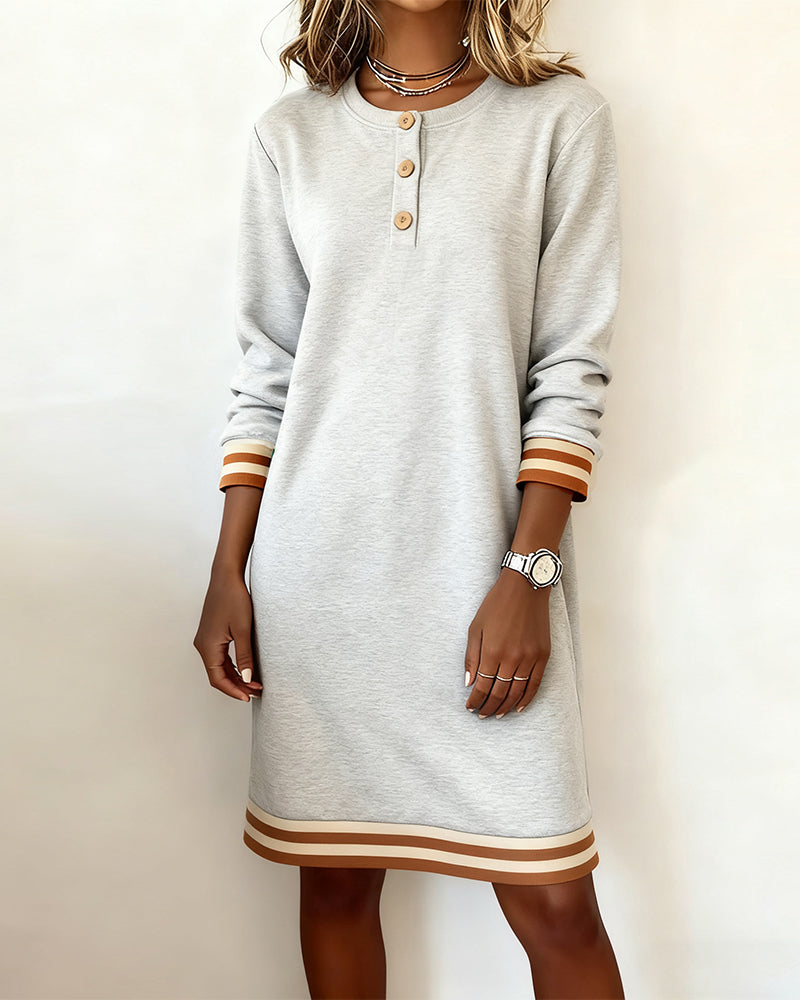 Contrast Color Fashion Dress