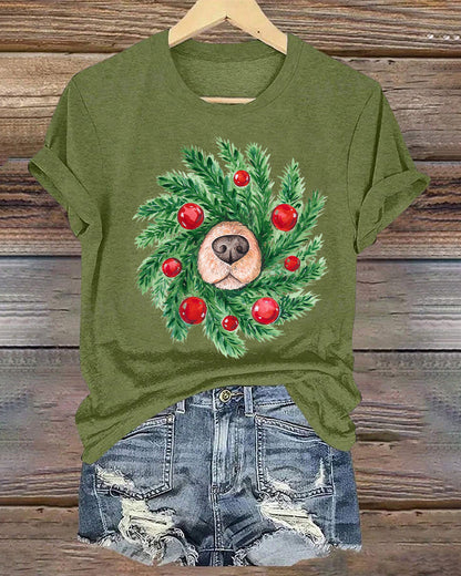 Women's Christmas Printed T-Shirt 2024 F/W Christmas summer t-shirts women's christmas