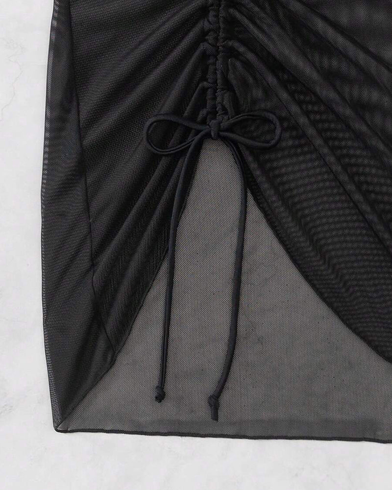 Sexy Swimsuit Cover Skirt Triangle Bottom