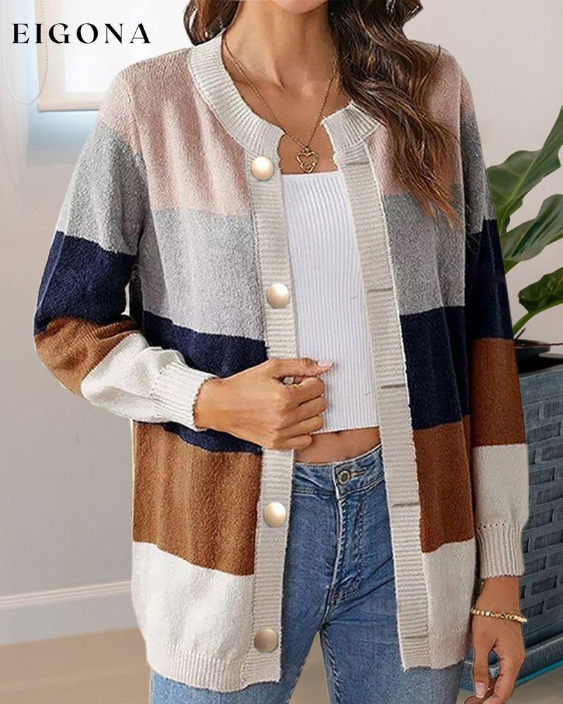 Women's Colorblock cardigan 2023 F/W 23BF clothes Sweaters Sweaters & Cardigans Tops/Blouses