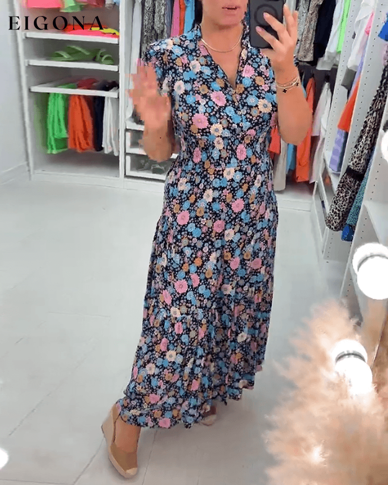 V-neck floral print sleeveless dress 23BF Casual Dresses Clothes Dresses Summer