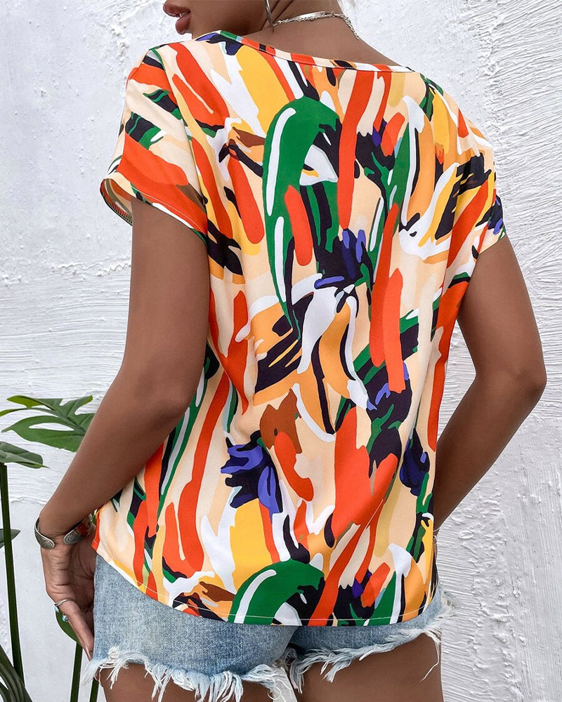 Colorful Casual Printed T-Shirt