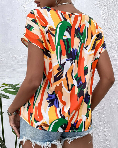 Colorful Casual Printed T-Shirt