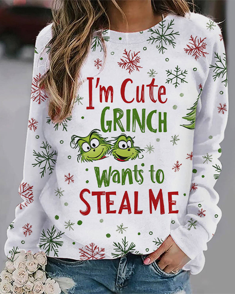 I'm cute Grinch wants to steal me T-shirts 2024 f/w christmas Grinch sweatshirts