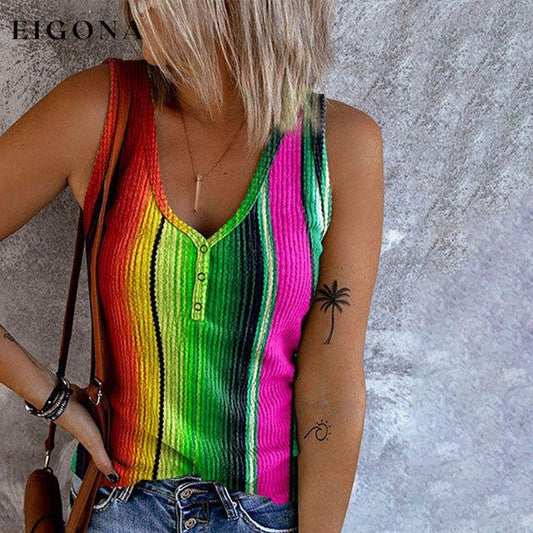 Colorful Gradient Tank Top Multicolor best Best Sellings clothes Plus Size Sale tops Topseller