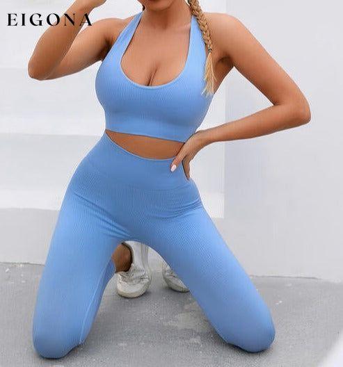 Sport Tank and Leggings Yoga Activewear Set activewear clothes Q&S Ship From Overseas