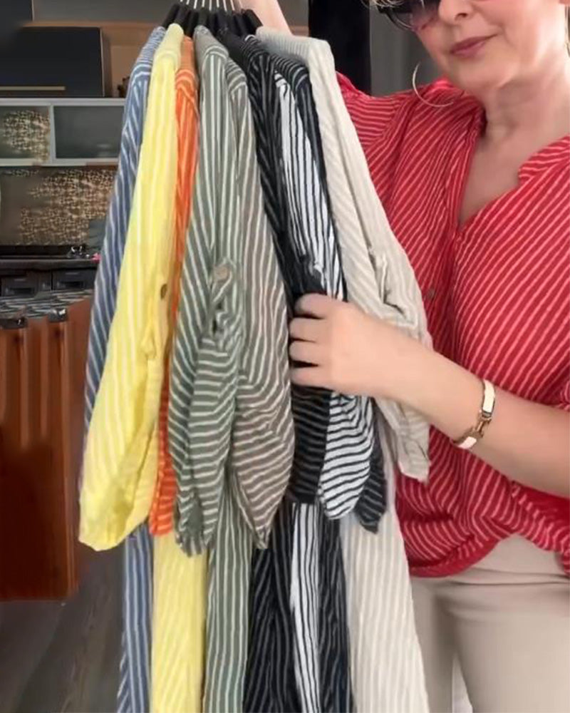 vertikal gestreiftes Hemd