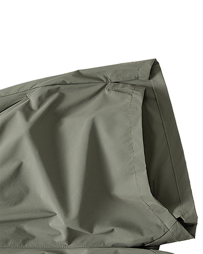 Men Elastic Waist Pocket Quick-Dry Ice Silk Sports Shorts