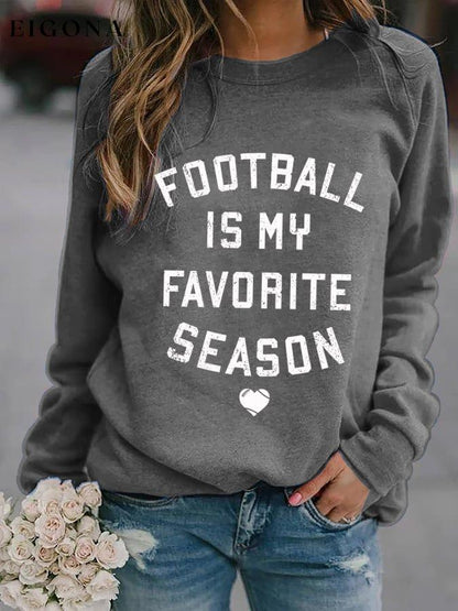 Women's Football Is My Favorite Season Sweatshirt ball print