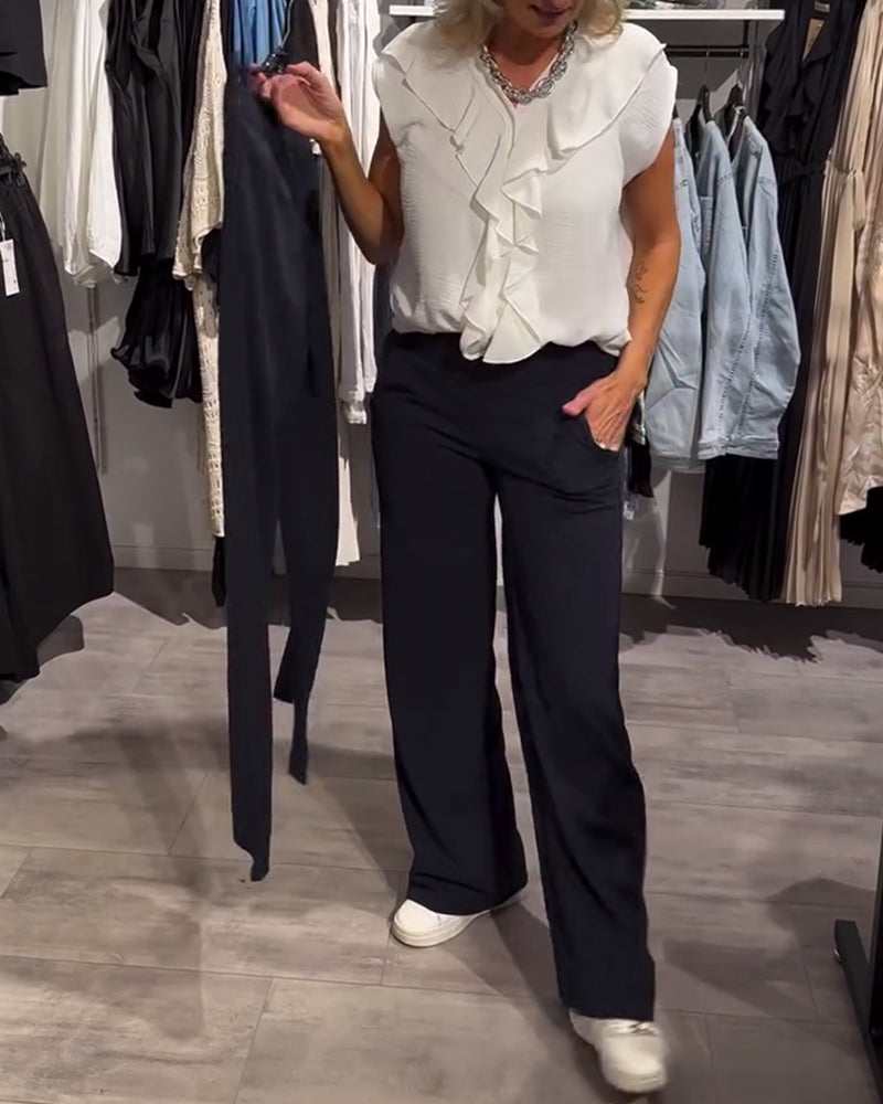 Fashion Casual Solid Color Pants