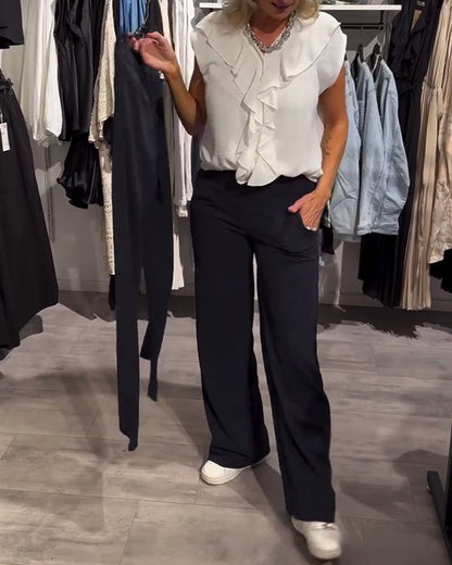 Fashion Casual Solid Color Pants