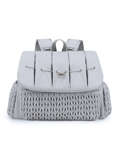 Quilted Double-Shoulder Mommy Bag